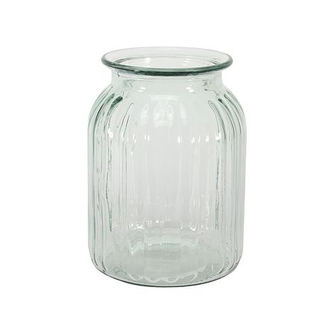 Ribbed Glass Vase